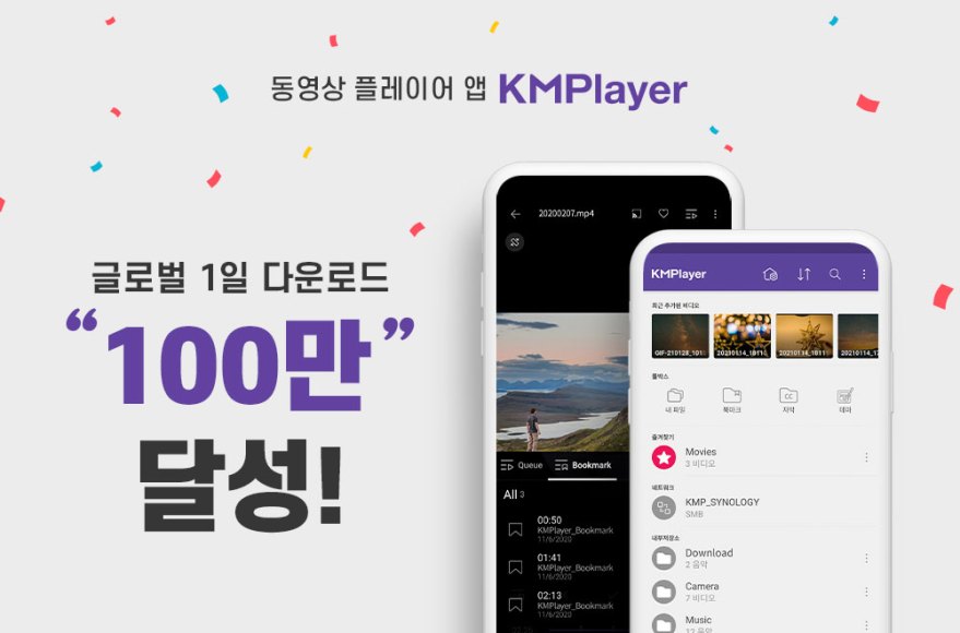 KMPlayer 1일 다운로드 100만 달성